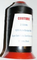 Nylonbonded Superstrong thread 2.500m, Black